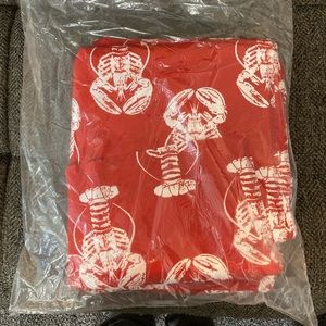 Red Nautical Lobster Indoor/Outdoor Fabric New